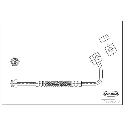 Afbeelding van CORTECO 19032370 Remslang Vooras links 389