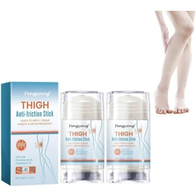 Afbeelding van Fengyang® Set van 2 anti wrijvingssticks, wrijvingsstick, wrijvingscrème voor dijen, waterdicht, preventie wrijven op de dijen