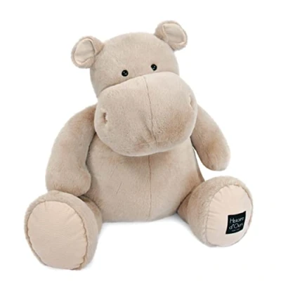 Afbeelding van Histoire d&#039;Ours Reusachtig Nijlpaard pluche dier Hip&#039;Cool Beige 85 cm Zeer groot, zacht en schattig voor knuffels geboorte verjaardagscadeau kinderen HIPPO HO3095