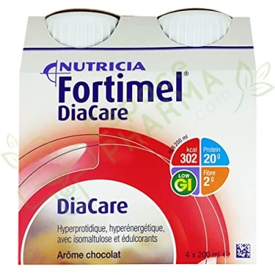 Afbeelding van Nutricia Fortimel Diacare Aroma Chocolade 4 x 200 ml