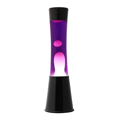 Afbeelding van Lavalamp Zwart/Paars/Wit, 40cm