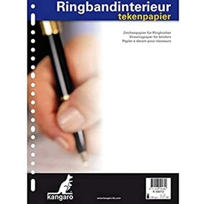 Afbeelding van Kangaro ringbandinterieur A4 tekenpapier 120 grams 23 gaats K 56013