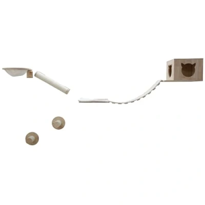 Afbeelding van Kerbl Kattenklimwand Andes 52x40x32 cm naturel en wit