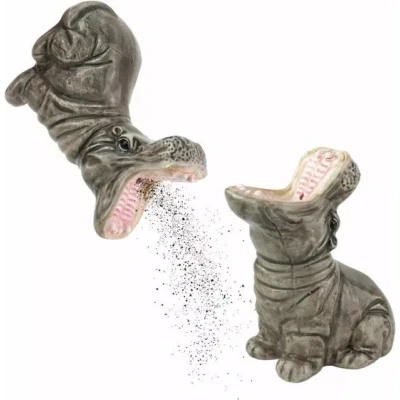 Afbeelding van Donkey Zout en Peper Set Hongerige Nijlpaarden Hungry Hippos