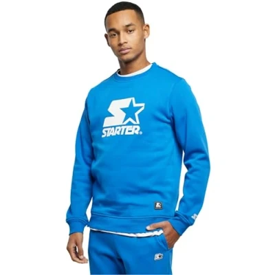 Afbeelding van Starter LOGO Crewneck Sweater, Heren, Maat: Medium, Cobaltblue