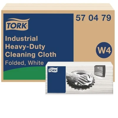 Afbeelding van Tork Industriële reinigingsdoek, zeer robuust, wit, W4, multifunctioneel, 60 doeken, 570479