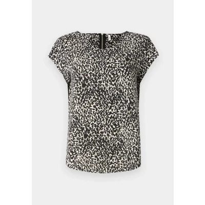 Afbeelding van Only T shirt Onlvic S/s Aop Top Noos Ptm 15161116 Black/noelle Dames Maat 36
