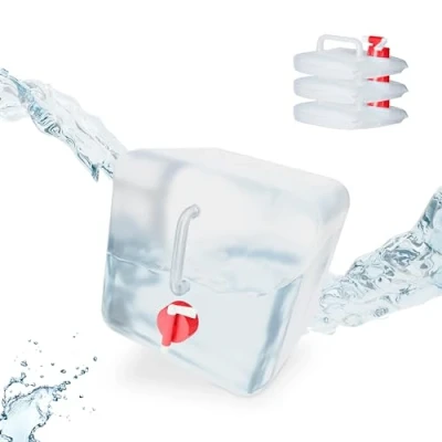 Afbeelding van Relaxdays opvouwbare jerrycans met kraantje water jerrycan watertank 4 stuks set 10 Liter