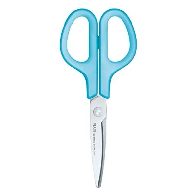 Afbeelding van Plus Fitcut Curve Smart Schaar Voor Linkshandigen, 17,5 Cm, Blauw, Op Blister