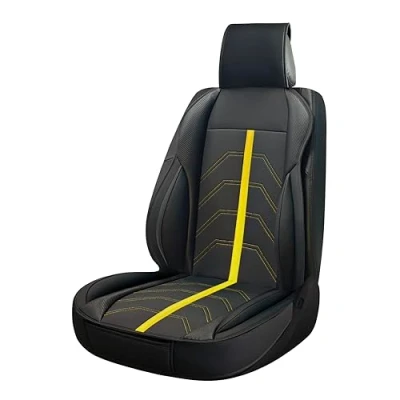 Afbeelding van SUMEX Autostoelrugleuning model Potenza Kleur zwart en geel Universele waterdichte kunstlederen sporthoes