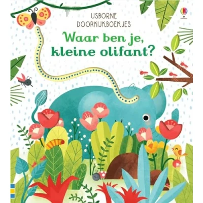 Afbeelding van Uitgeverij usborne kartonboekje waar ben je kleine olifant?