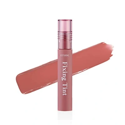Afbeelding van Etude House fixeerkleur 4 g Langdurige en sterk gepigmenteerde vloeibare lippenstift, waterdicht, lichte matte afwerking, volledige dekking (#08 stoffig beige)
