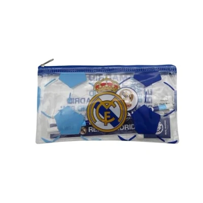 Afbeelding van CYPBRANDS CyP Brands Real Madrid schrijfwarenset, schrijven, liniaal, gum, puntenslijper, etui, potlood, wit, officieel product