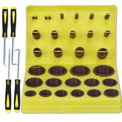 Afbeelding van ZDBB Metric FKM O Ring Kit 386 stuks 30 maten fluorkoolstof voor automotoren, cilinders, hydraulica, sanitair, diverse chemicaliën, meer