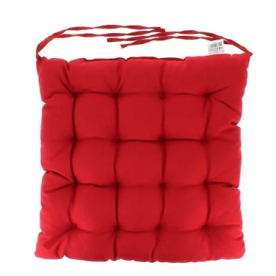 Afbeelding van Stoelkussen zitkussen Essentiel rood 40x40x7cm