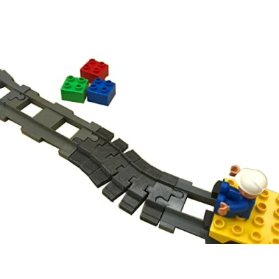 Afbeelding van TracksCreations Flexibele rail voor trein, compatibel met Duplo