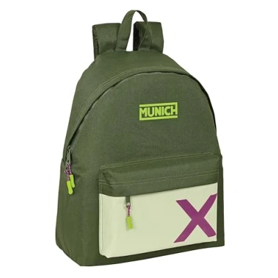 Afbeelding van Schoolrugzak Munich Bright khaki Groen 33 x 42 15 cm