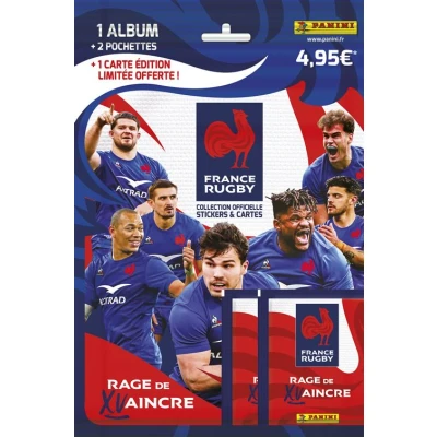 Image de carte à collectionner Panini RUGBY EDF Album avec 2 pochettes et Range cartes EL
