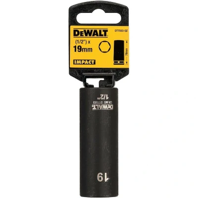 Afbeelding van DEWALT DT7553 QZ impactdop 19mm 1/2&quot; (lang 78mm)