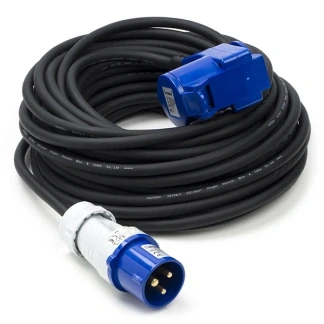 Afbeelding van CEE verlengkabel Q link 20 meter (16A, 3x1.5mm², IP44, hoekkoppeling)