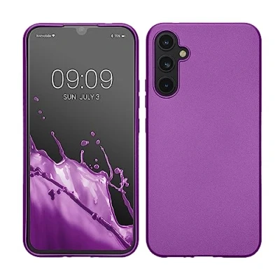 Afbeelding van kwmobile telefoonhoesje geschikt voor Samsung Galaxy A34 5G Hoesje smartphone Back cover in metallic paars