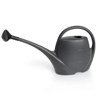 Afbeelding van Plastkon Kleine gieter met douchekop, 2,5 l, van kunststof, voor binnen en buiten, mini tuingieter, kleur antraciet