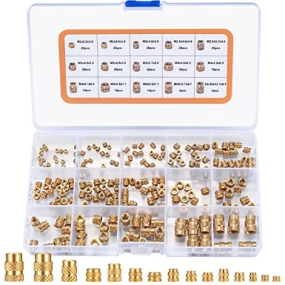 Afbeelding van 220 stuks krimpmoeren M2/M2.5/M3/M4/M5/M6 met binnendraad voor 3D printen