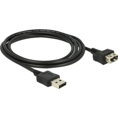 Afbeelding van Easy USB naar vormbare verlengkabel USB2.0 tot 0,5A / zwart 2 meter