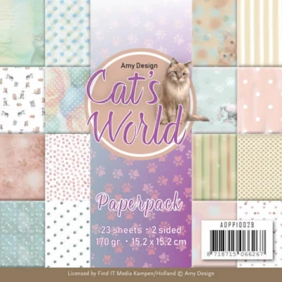 Afbeelding van Paperpack Cat&#039;s World van Amy Design