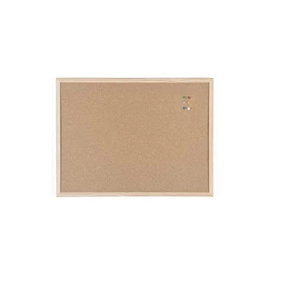 Afbeelding van BoardsPlus Kurkbord 60 x 45 cm met houten frame 6 punaises