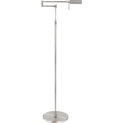 Afbeelding van LED vloerlamp New Bari, nikkel, hoogte 139 cm, metaal, dimmer