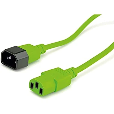 Afbeelding van ROLINE stroomverlengkabel, IEC 320 C14 C13, groen, 3 m