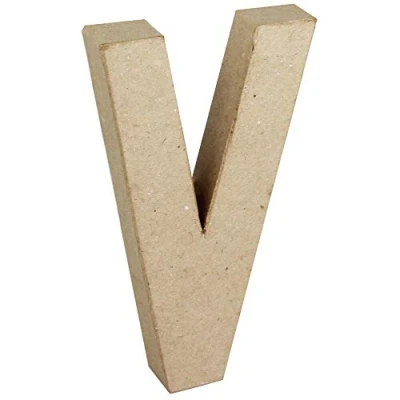 Afbeelding van Letter groot V h: 20 5 cm b: 11 1stuk dikte 2