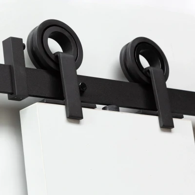 Afbeelding van Intersteel Schuifdeursysteem Modern Top mat zwart