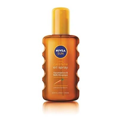 Afbeelding van Nivea Sun Carotene Deep Tanning Oil Spray zonder SPF, Golden &amp; Lond Lasting Tan 200 ml