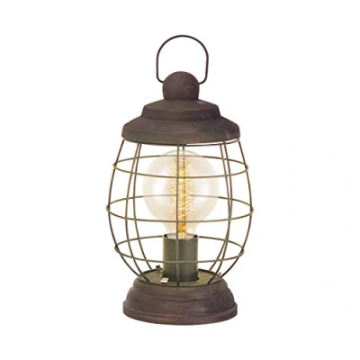Afbeelding van EGLO Vintage Bampton Tafellamp 1 Lichts Ø175mm. Patina Bruin