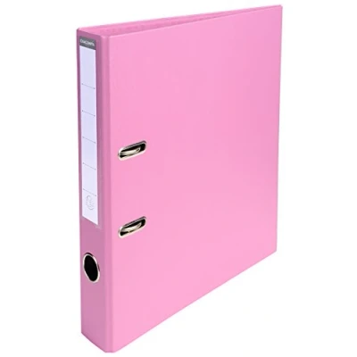 Afbeelding van Exacompta 53555E Premium PVC map Prem&#039;Touch Pastel. 5 cm smal DIN A4 ringmap ordner brievenmap kantoormap plastic sleufmap roze