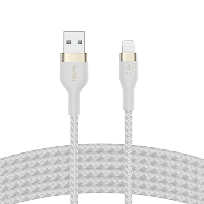 Image de Belkin BOOST CHARGE Câble Lightning USB mâle pour 3 m blanc Apple iPad/iPhone/iPod (Lightning)