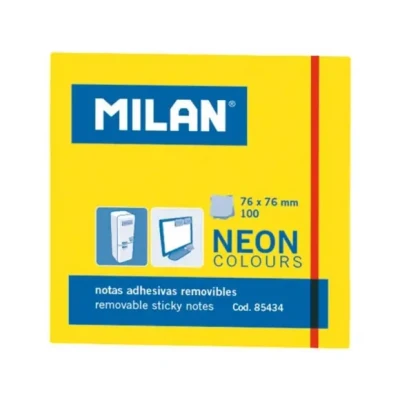 Afbeelding van Zelfklevende briefjes Milan Geel 76 x mm (10 Stuks)