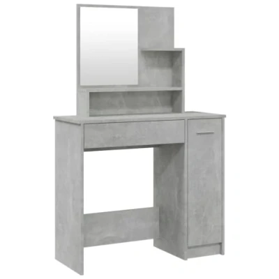Afbeelding van vidaXL Kaptafel met spiegel, betongrijs, 86,5 x 35 136 cm