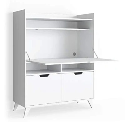 Afbeelding van Vicco Secretaire bureau Berdi, Wit, 110 x 45 cm