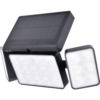 Afbeelding van Lutec TUDA 6935502330 Wandlamp op zonne energie met bewegingsmelder LED 13 W Zwart