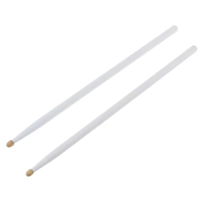 Afbeelding van OriGlam 2 stuks 5A drumsticks van esdoornhout anti slip met esdoornhouten punt voor kinderen, studenten en volwassenen (wit)