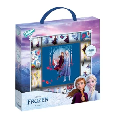 Afbeelding van Disney Frozen Totum 12 rollen stickers met stickerboek 500 stuks