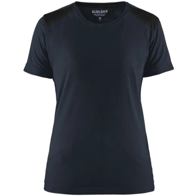 Afbeelding van Blaklader Dames T shirt 3479 1042 Donker marineblauw/Zwart XXL