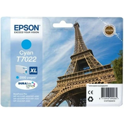 Afbeelding van Epson T7022 (C13T70224010) Inktcartridge Cyaan