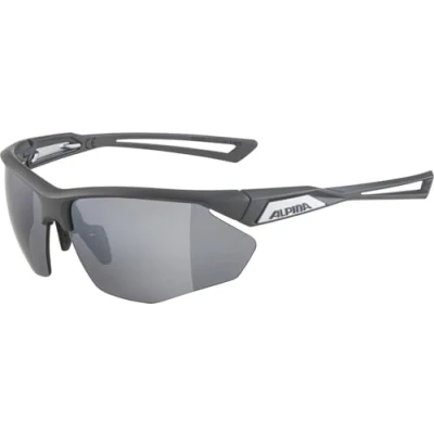 Afbeelding van ALPINA NYLOS HR Sportbril voor volwassenen, nachtgrijs, mat, één maat, 100% UVA , UVB en UV C bescherming