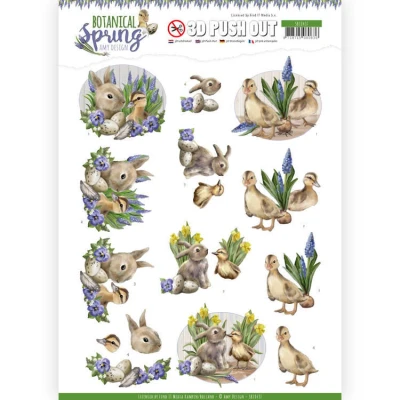 Afbeelding van Best Friends Botanical Spring 3D Push Out Sheet by Amy Design