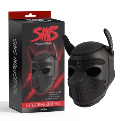 Afbeelding van Sins Inquisition Be My Master Bondage Puppy Hood Zwart