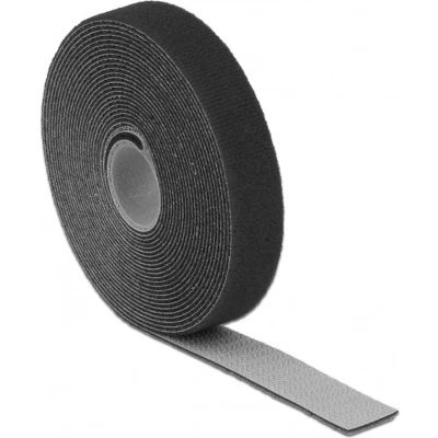 Afbeelding van Klittenband rol 20mm / zwart (5 meter)
